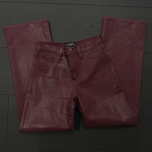 Burgundy Leather Pants